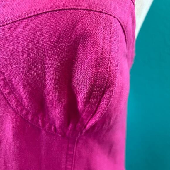 Jonathan Simkhai Kitzia Linen Cover Ups Bustier Midi Dress Tiered Size M - Picture 4 of 8